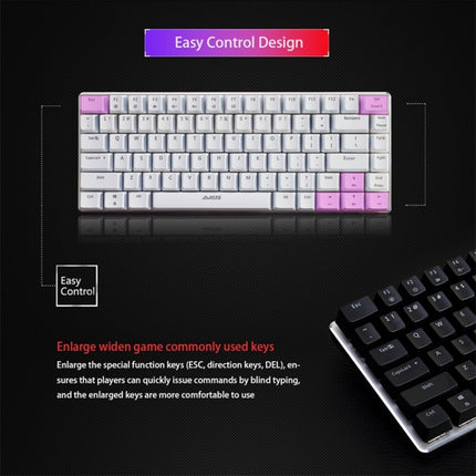 Ajazz 82 Keys Laptop Computer Gaming Mechanical Keyboard (White Black Shaft)-garmade.com