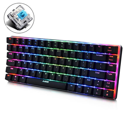 Ajazz 82 Keys Laptop Computer RGB Light Gaming Mechanical Keyboard (Black Blue Shaft)-garmade.com