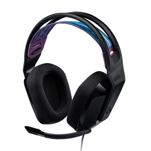 Logitech G335 Foldable Wired Gaming Headset with Microphone (Black)-garmade.com