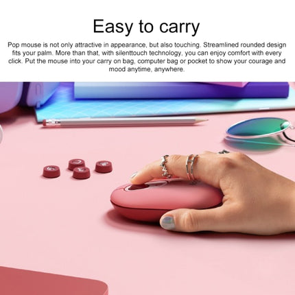 Logitech Portable Office Wireless Mouse (Pink)-garmade.com