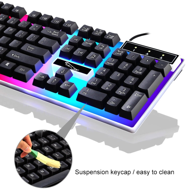Chasing Leopard G21 USB 104-keys Waterproof Floating Round Punk Keycap ...
