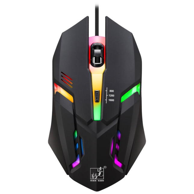 Chasing Leopard K2 USB LED Backlight 1600DPI Three-speed Adjustable Wired Optical Gaming Mouse, Length: 1.3m-garmade.com