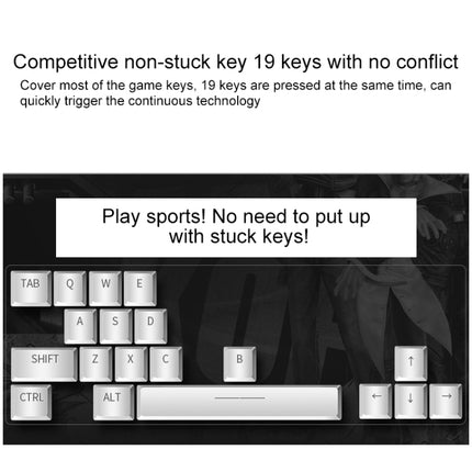 YINDIAO V2 Mechanical Feel Gaming Keyboard Mouse Set (White Ice Blue light)-garmade.com