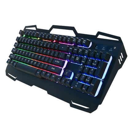iMICE AK-400 USB Interface 104 Keys Wired Colorful Backlight Gaming Keyboard (Black)-garmade.com