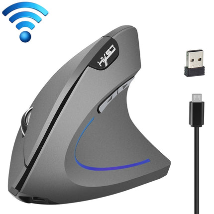 HXSJ T22 2.4GHz Wireless 4-Keys 2400 DPI Adjustable Ergonomics Optical Vertical Mouse-garmade.com