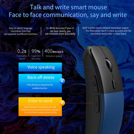 Boeleo BM01 Smart Voice Language Translation Wireless Mouse(Grey)-garmade.com