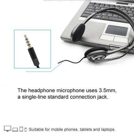 Logitech H111 3.5mm Plug Music Voice Stereo Headset with Microphone-garmade.com