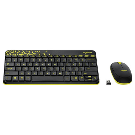 Logitech MK240 Nano Wireless Keyboard and Mouse Set (Black)-garmade.com