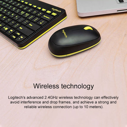 Logitech MK240 Nano Wireless Keyboard and Mouse Set (Black)-garmade.com