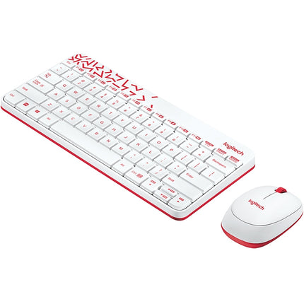 Logitech MK240 Nano Wireless Keyboard and Mouse Set (White)-garmade.com