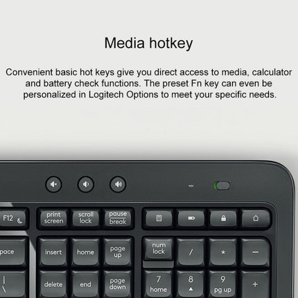 Logitech MK540 Wireless Keyboard and Mouse Set (Black)-garmade.com