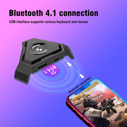 HXSJ P5 Bluetooth 4.1 Keyboard Mouse Bluetooth Gaming Converter, Can Not Be Pressed Version(Black)-garmade.com