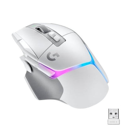 Logitech G502 X Plus 1000DPI Wireless Gaming Mouse with RGB Light (White)-garmade.com