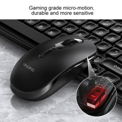 YINDIAO V3 Max Business Office Silent Wireless Keyboard Mouse Set (Black)-garmade.com