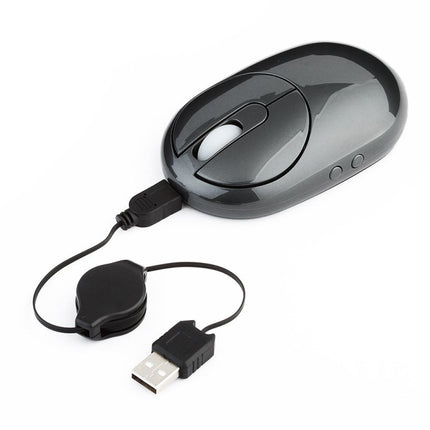 MZ-012 2.4G 1200 DPI Wireless Rechargeable Optical Mouse with 3 Ports USB HUB / Charging Dock(Grey)-garmade.com
