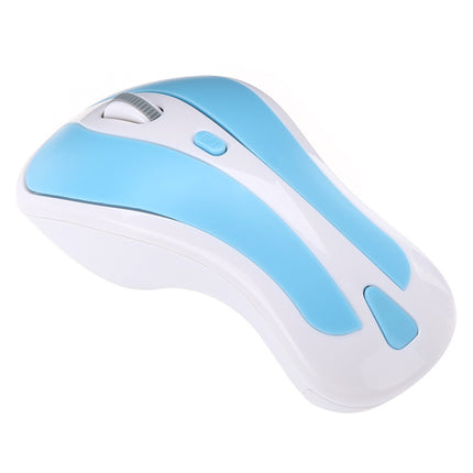 PR-01 6D Gyroscope Fly Air Mouse 2.4G USB Receiver 1600 DPI Wireless Optical Mouse for Computer PC Android Smart TV Box (Blue + White)-garmade.com