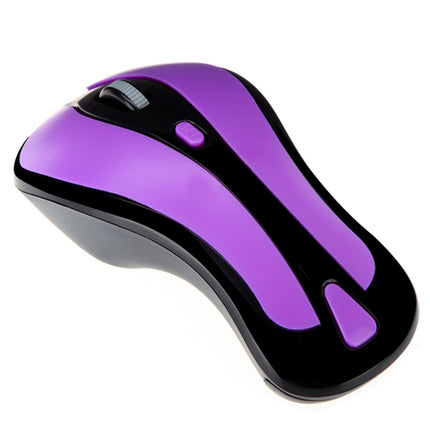 PR-01 6D Gyroscope Fly Air Mouse 2.4G USB Receiver 1600 DPI Wireless Optical Mouse for Computer PC Android Smart TV Box (Purple + Black)-garmade.com
