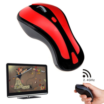 PR-01 6D Gyroscope Fly Air Mouse 2.4G USB Receiver 1600 DPI Wireless Optical Mouse for Computer PC Android Smart TV Box (Red + Black)-garmade.com