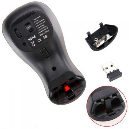 PR-01 6D Gyroscope Fly Air Mouse 2.4G USB Receiver 1600 DPI Wireless Optical Mouse for Computer PC Android Smart TV Box (Red + Black)-garmade.com