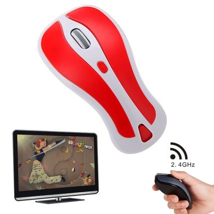PR-01 6D Gyroscope Fly Air Mouse 2.4G USB Receiver 1600 DPI Wireless Optical Mouse for Computer PC Android Smart TV Box (Red + White)-garmade.com