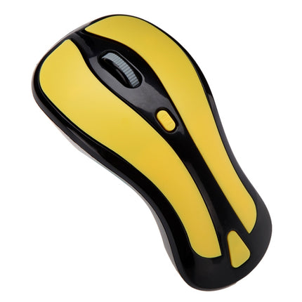 PR-01 6D Gyroscope Fly Air Mouse 2.4G USB Receiver 1600 DPI Wireless Optical Mouse for Computer PC Android Smart TV Box (Yellow + Black)-garmade.com