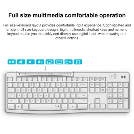 Logitech MK295 USB Wireless Silence Keyboard Mouse Set (Black)-garmade.com