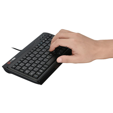 MC Saite MC-8017 Wired 78 Keys Mini Multimedia Computer Keyboard(Black)-garmade.com