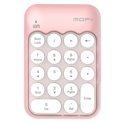 Mofii x910 2.4G Mini Wireless Number Keyboard, English Version(Pink + White)-garmade.com