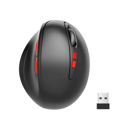 HXSJ T33 2.4GHz Ergonomic Optical Wireless Notebook PC Mouse (Black)-garmade.com