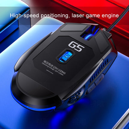 YINDIAO G5 3200DPI 4-modes Adjustable 6-keys RGB Light Silent Wired Gaming Mouse (White)-garmade.com