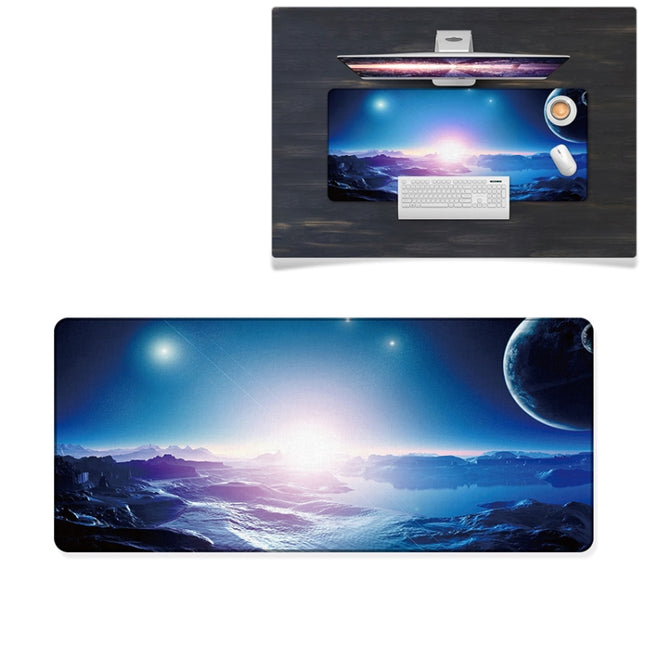 YINDIAO Large Rubber Mouse Pad Anti-skid Gaming Office Desk Pad Keyboard Mat, Size: 800x300mm (Universe)-garmade.com