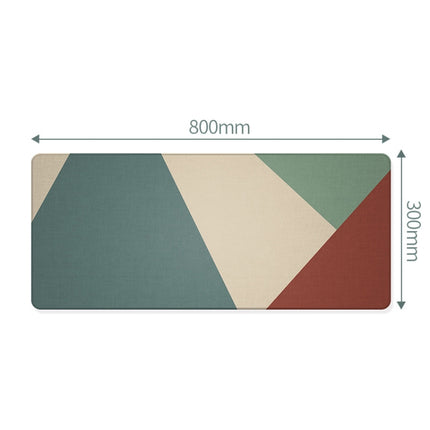 YINDIAO Large Rubber Mouse Pad Anti-skid Gaming Office Desk Pad Keyboard Mat, Size: 800x300mm (Geometry)-garmade.com