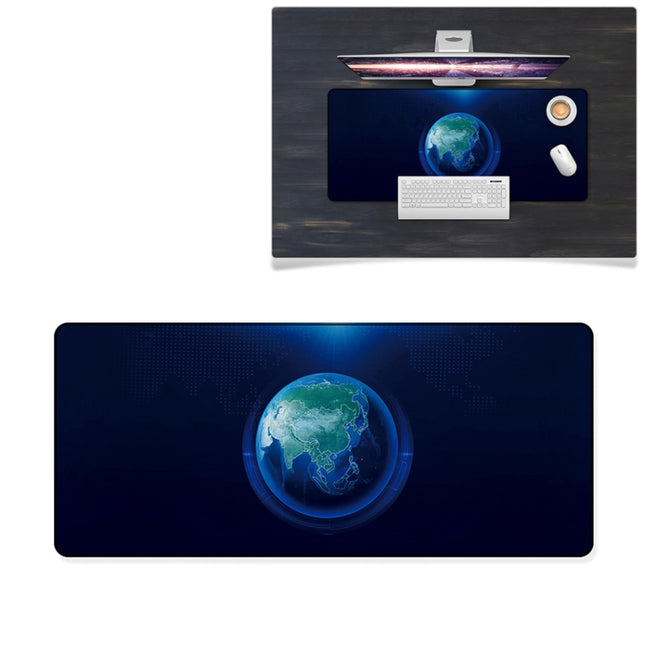 YINDIAO Large Rubber Mouse Pad Anti-skid Gaming Office Desk Pad Keyboard Mat, Size: 800x300mm (Earth)-garmade.com