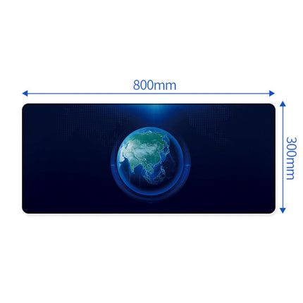 YINDIAO Large Rubber Mouse Pad Anti-skid Gaming Office Desk Pad Keyboard Mat, Size: 800x300mm (Earth)-garmade.com
