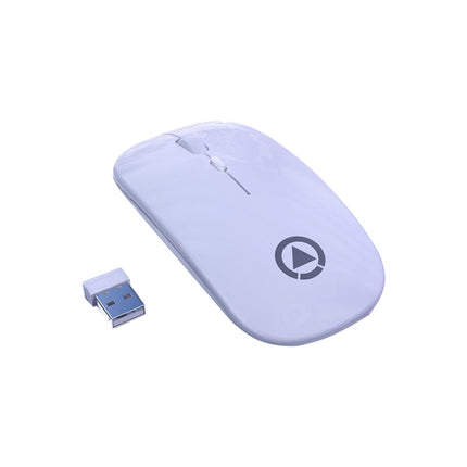 YINDIAO A2 2.4GHz 1600DPI 3-modes Adjustable Wireless Silent Mouse, Battery Powered(White)-garmade.com