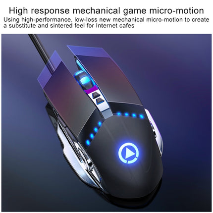 YINDIAO G3PRO 3200DPI 4-modes Adjustable 7-keys RGB Light Silent Wired Gaming Mouse (Grey)-garmade.com