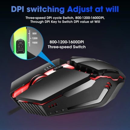 ZGB K3 USB RGB Streamer Wired Gaming Mouse(Black)-garmade.com