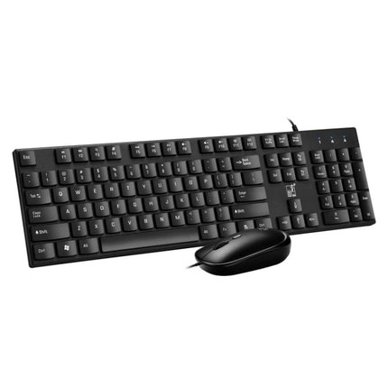 ZGB S600 Chocolate Candy Color Wired USB Keyboard Mouse Set(Black)-garmade.com
