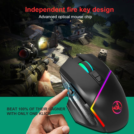 HXSJ V100 + A876 Mobile Game One Hand Wired Keyboard + Mouse Set-garmade.com