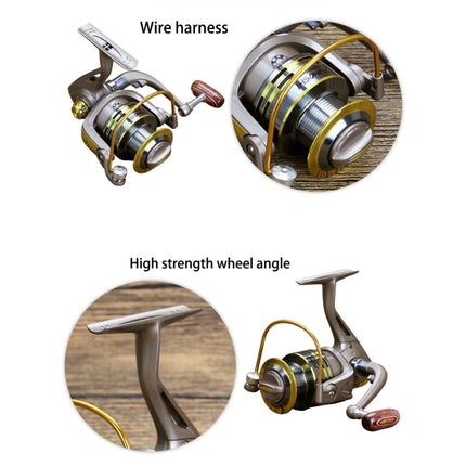 YUMOSHI Full Metal Ball Bearings Rocker Handle Wheel Seat Fishing Spinning Reel-garmade.com