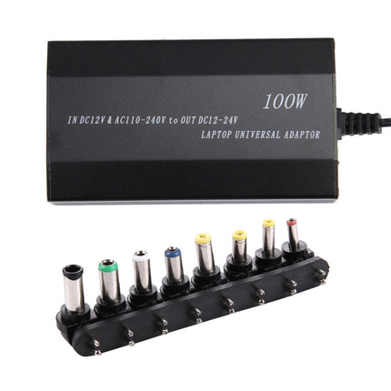 Laptop Notebook Power 100W Universal Charger with Car Charger & AC Power Adapter & 8 Power Adapters & 1 USB Port-garmade.com