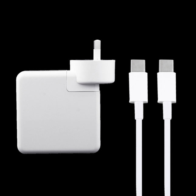61W USB-C / Type-C Power Adapter with 2m USB Type-C Male to USB Type-C Male Charging Cable, For iPhone, Galaxy, Huawei, Xiaomi, LG, HTC and Other Smart Phones, Rechargeable Devices, AU Plug-garmade.com