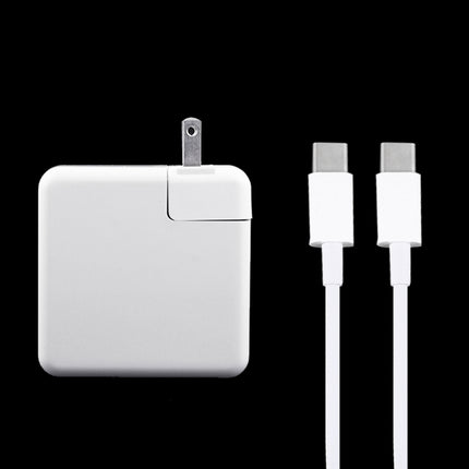 61W USB-C / Type-C Power Adapter with 2m USB Type-C Male to USB Type-C Male Charging Cable, For iPhone, Galaxy, Huawei, Xiaomi, LG, HTC and Other Smart Phones, Rechargeable Devices, US Plug-garmade.com