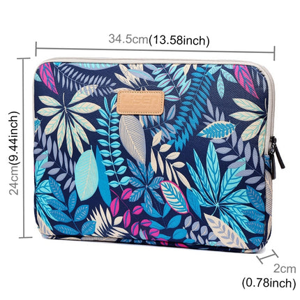 Lisen 13 inch Sleeve Case Ethnic Style Multi-color Zipper Briefcase Carrying Bag (Blue)-garmade.com