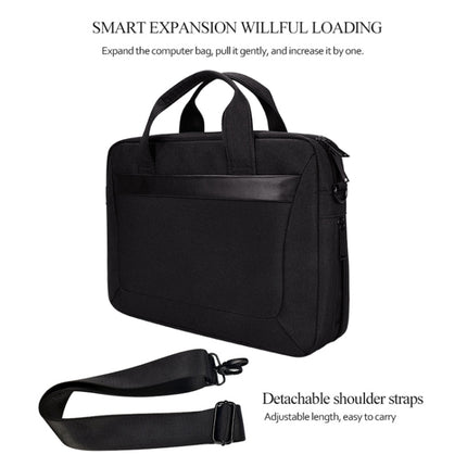 DJ06 Oxford Cloth Waterproof Wear-resistant Portable Expandable Laptop Bag (Black)-garmade.com