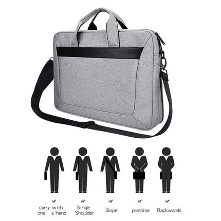 DJ06 Oxford Cloth Waterproof Wear-resistant Portable Expandable Laptop Bag (Grey)-garmade.com