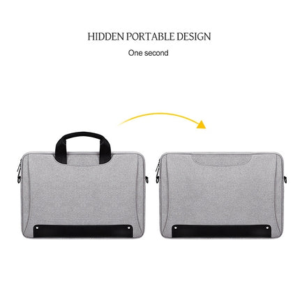 DJ08 Oxford Cloth Waterproof Wear-resistant Laptop Bag for 13.3 inch Laptops, with Concealed Handle & Luggage Tie Rod & Adjustable Shoulder Strap (Black)-garmade.com