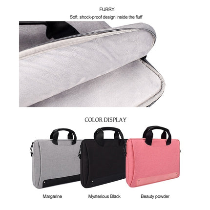DJ08 Oxford Cloth Waterproof Wear-resistant Laptop Bag for 13.3 inch Laptops, with Concealed Handle & Luggage Tie Rod & Adjustable Shoulder Strap (Black)-garmade.com