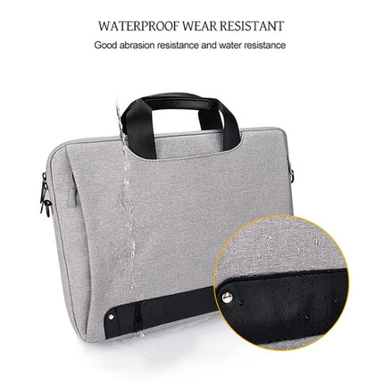 DJ08 Oxford Cloth Waterproof Wear-resistant Laptop Bag for 14.1 inch Laptops, with Concealed Handle & Luggage Tie Rod & Adjustable Shoulder Strap (Black)-garmade.com