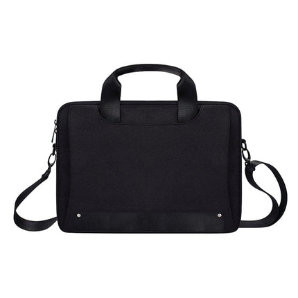 DJ08 Oxford Cloth Waterproof Wear-resistant Laptop Bag for 15.4 inch Laptops, with Concealed Handle & Luggage Tie Rod & Adjustable Shoulder Strap(Black)-garmade.com